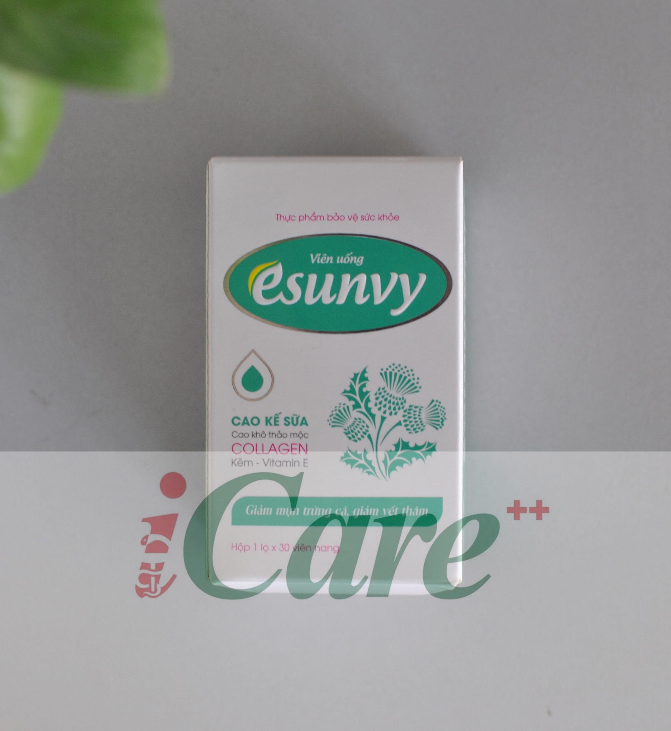 VIÊN UỐNG ESUNVY - SÁNG LÀN DA, MỤN BAY XA - ICARE