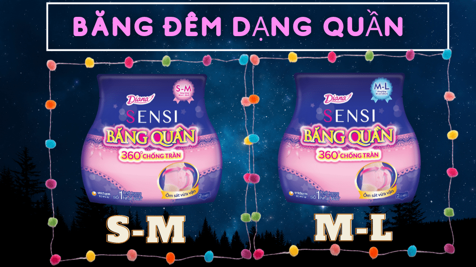 Băng vệ sinh quần diana size s-m / m -l