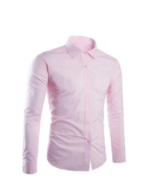 [HCM]Áo sơ mi  nam công sở dài tay màu hồng phấn