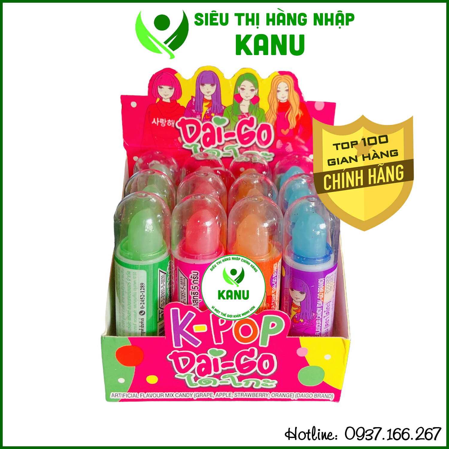 Kẹo son vị trái cây K-Pop Dai-Go chính hãng Thái Lan