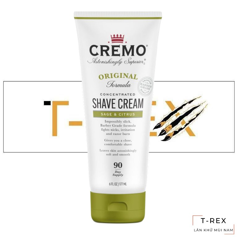 Kem Cạo Râu Cremo Sage & Citrus 177gr (Cam Kết Hàng Đúng Mô Tả , Chất Lượng Đảm Bảo An Toàn)