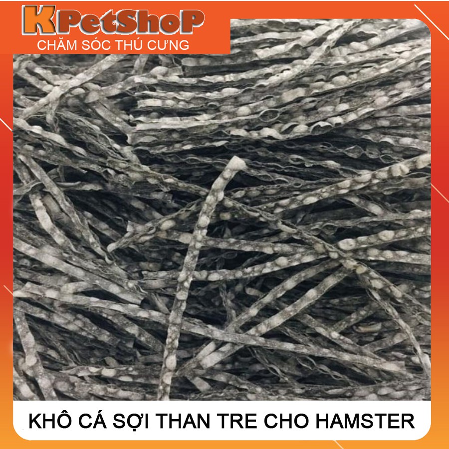 Khô cá sợi than tre - thức ăn cho Hamster, Sóc Bông, Sóc Bay Úc, Sóc Đất... - 50g