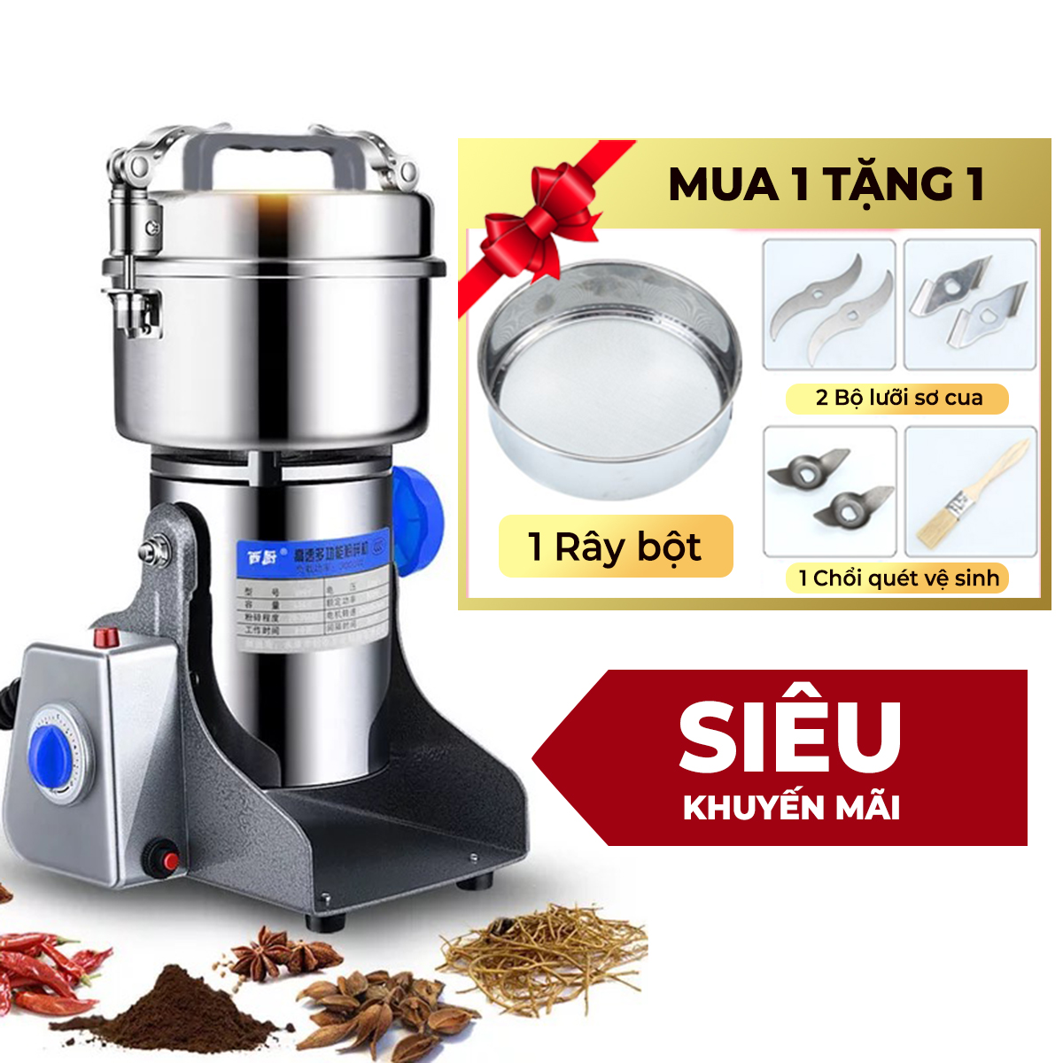 [BẢO HÀNH CHÍNH HÃNG] Máy xay công nghiệp SEKA HÀNG TỐT LOẠI 1 - Inox 304 cao cấp - Xay thịt, xay cá, nghiền bột
