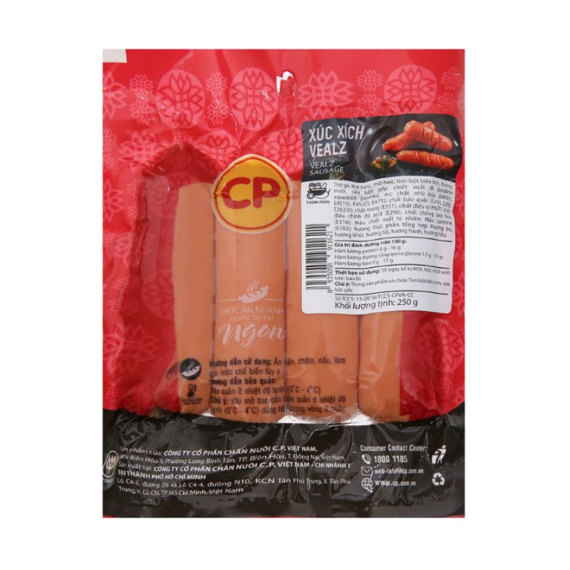 Hcm - xúc xích vealz cp 250gr