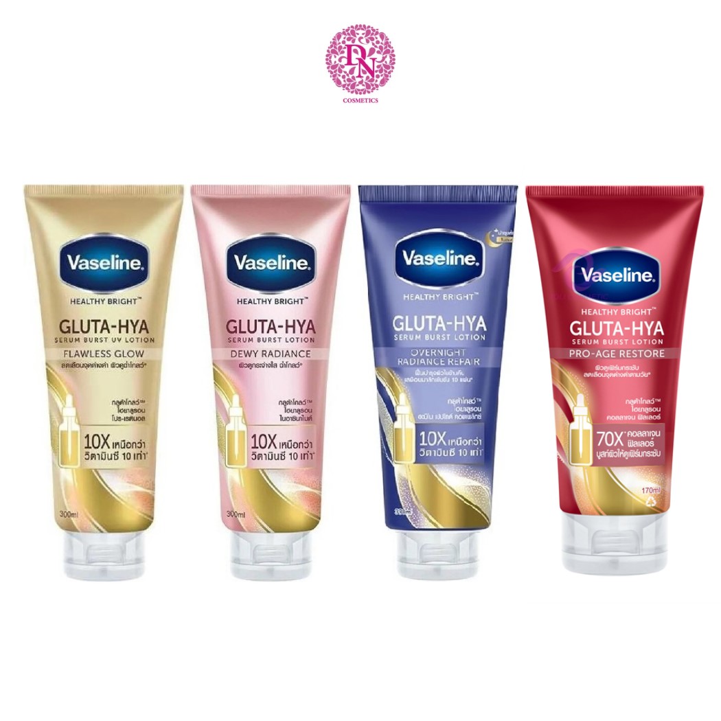 Dưỡng thể trắng da Vaseline Healthy Bright Gluta Hya Serum Burst Lotion 10X 300ml