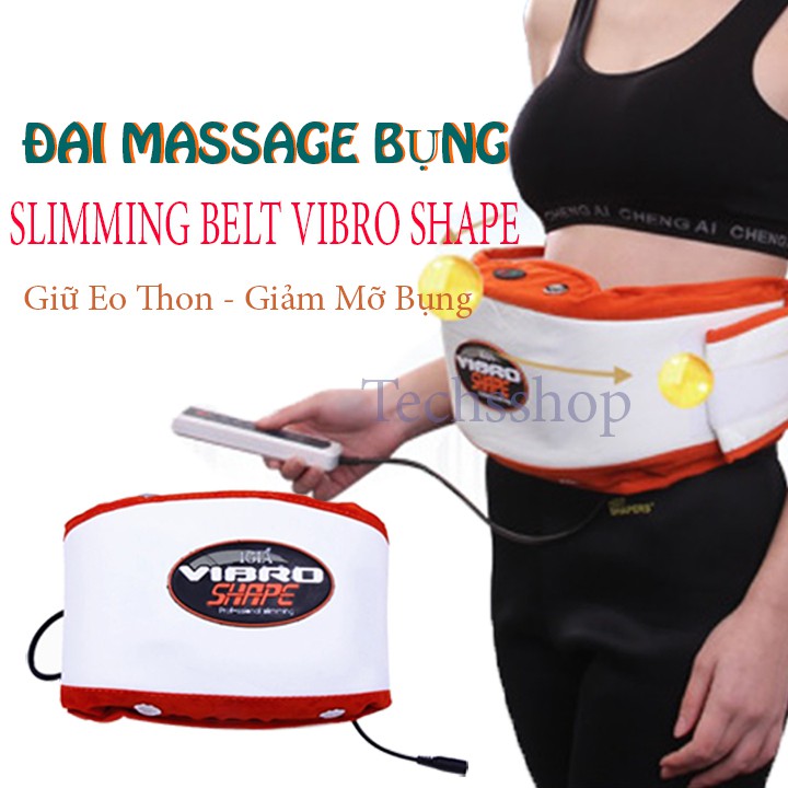 Đai massage giảm mỡ bụng Slimming Belt Vibro Shape - đai nịt bụng - máy massage bụng thon gọn - Máy mát xa cao cấp - Máy matxa giảm mỡ bụng