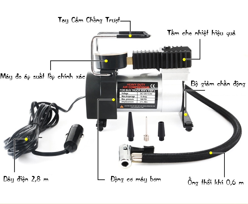 Máy Bơm Mini 12V Gia Rebơi Hơi Ô Tô, Xe Máy, Xe Đạp,… Bz427Thời Gian Bơm Nhanh Chông Chỉ 3 Phút, Tiện Lợi Cho Mọi Nhà Bảo Hành Lên Đến 12 Tháng, Giảm Chỉ Còn 50%Mẫu Sản Phẩm 214, bh bởi shop now 4.0
