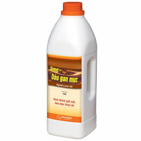 Dầu gan mực sử dụng làm mồi câu cá chai 1 lít