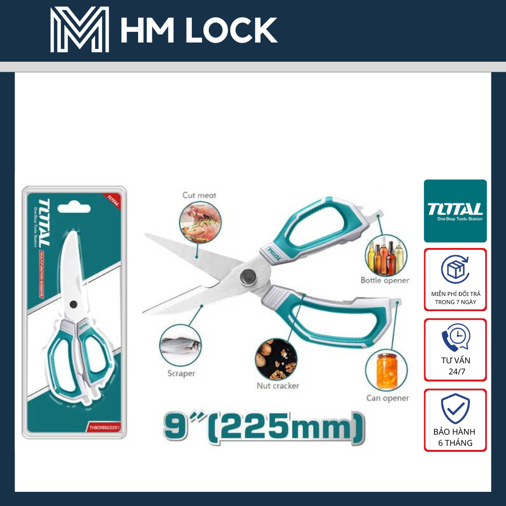 KÉO NHÀ BẾP 225mm TOTAL - HÀNG CHÍNH HÃNG - THSCRS822251 - HM LOCK