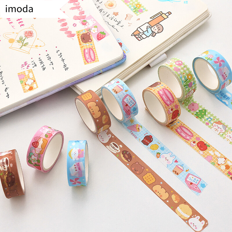imoda Keo dán trang trí sổ lưu niệm phong cách hoạt hình dễ thương chính hãng-INTL