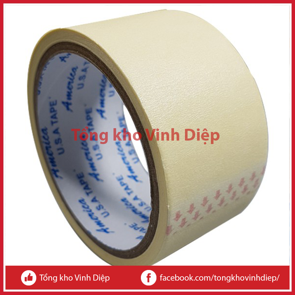 Cuộn băng dính giấy, băng keo giấy dày ăn mực khổ 5cm