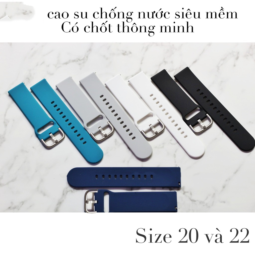 Dây đồng hồ cao su cho Active/Active 2 size 20 và 22 có chốt thông minh