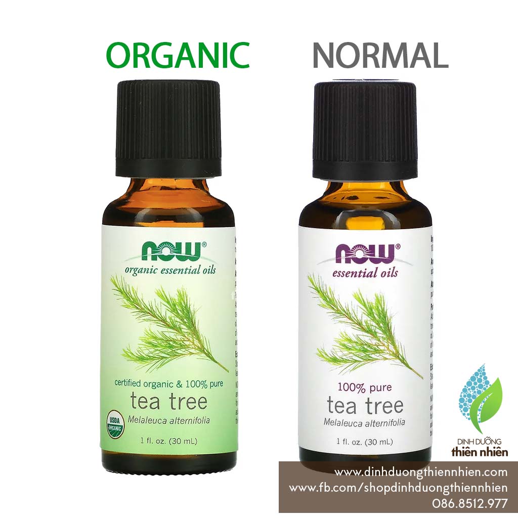 Tinh dầu tràm trà hữu cơ now organic tea tree oil, 30ml