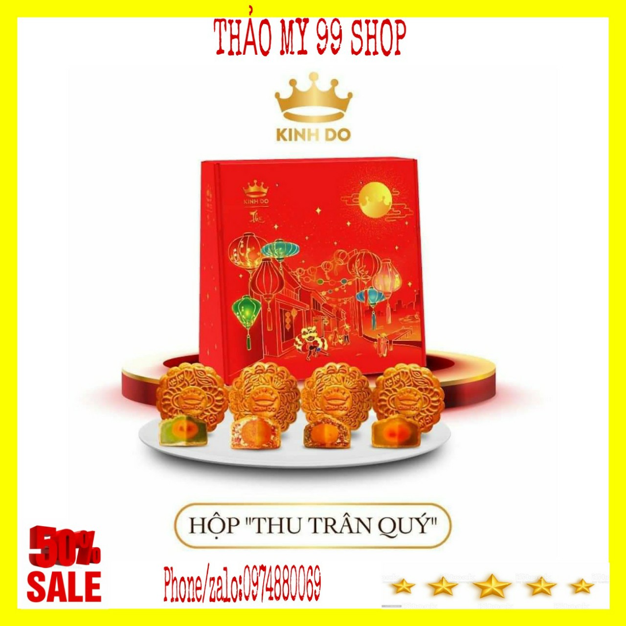 Bánh trung thu kinh đô 2022 210gr/2 trứng bánh- kinh đô mondelez