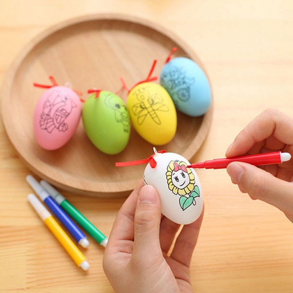 Trứng tô màu cho bé, set quà mini giá rẻ - đồ dùng dạy học corgi