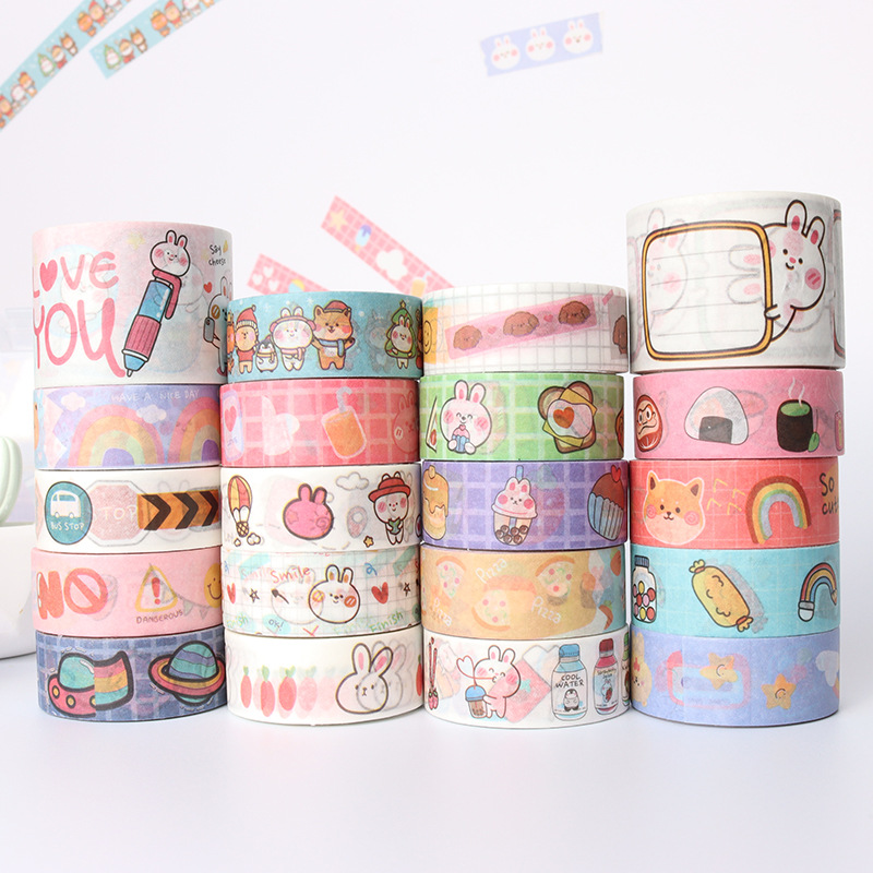 Cuộn washi tape dễ thương cute dài 5m dùng để trang trí