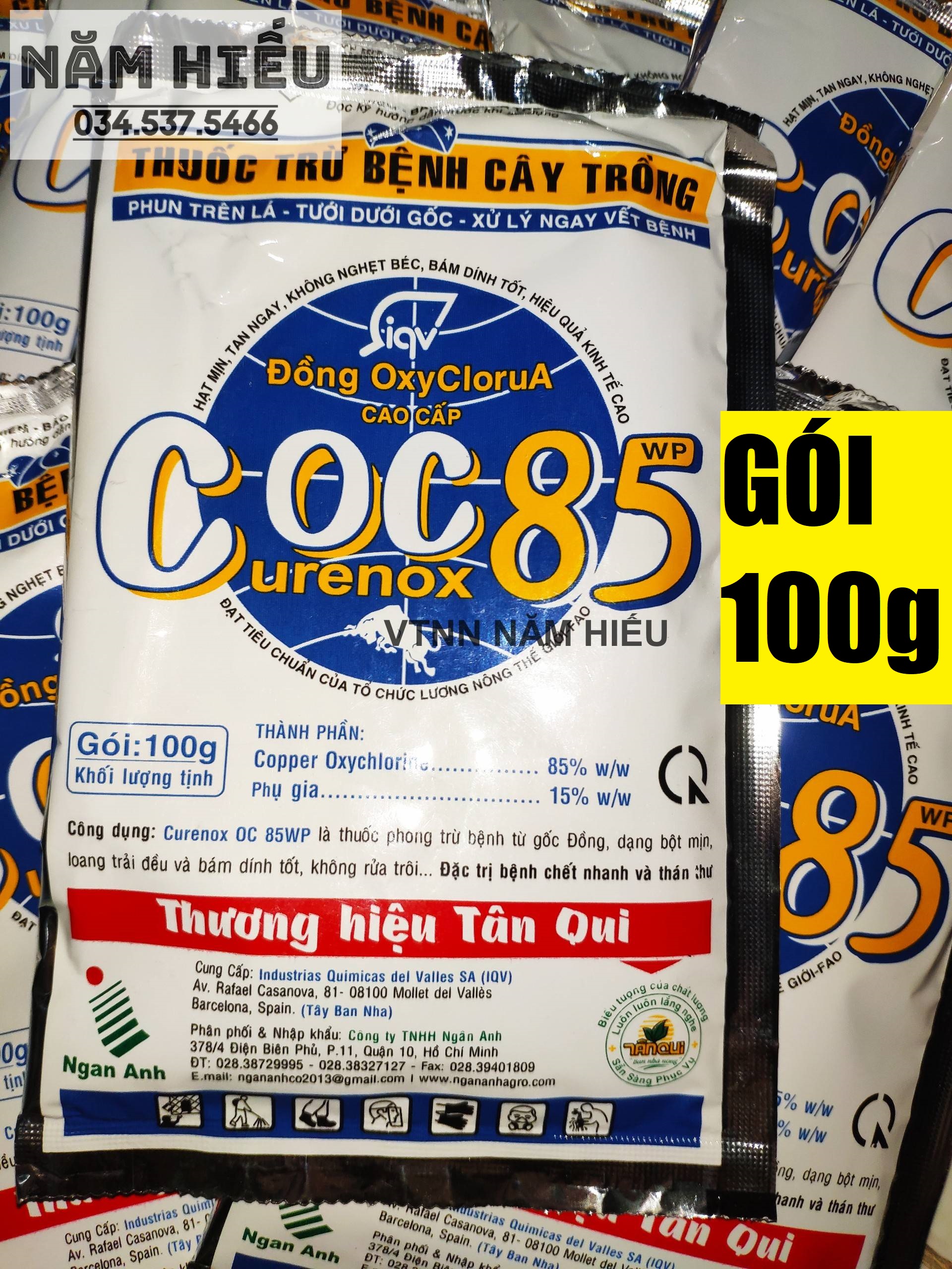 Gói 100g - COC 85 WP chính hãng - Thuốc trừ nấm bệnh cây trồng sương mai, thán thư, phấn trắng sẹo cho hoa kiểng