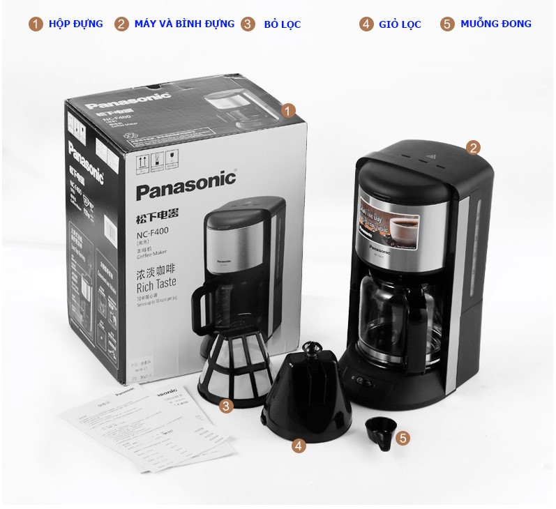 Máy pha cà phê văn phòng gia đình Panasonic NC-F400