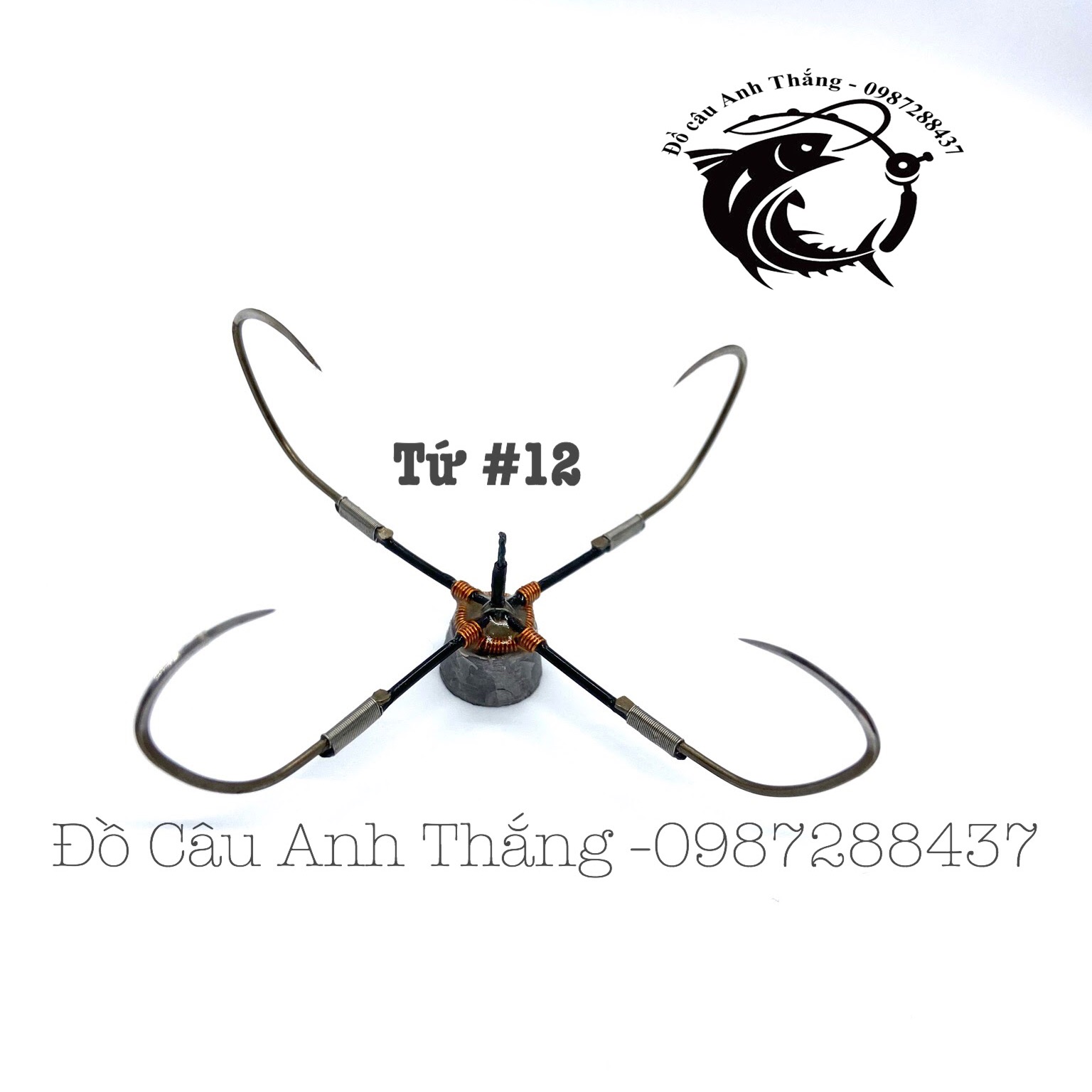 Lưỡi câu tứ 12 dáng thúng, soài, soài cao săn hàng loại thép tốt