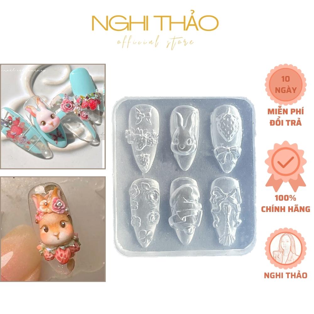 Khuôn silicon nail làm charm nail Nghi Thảo