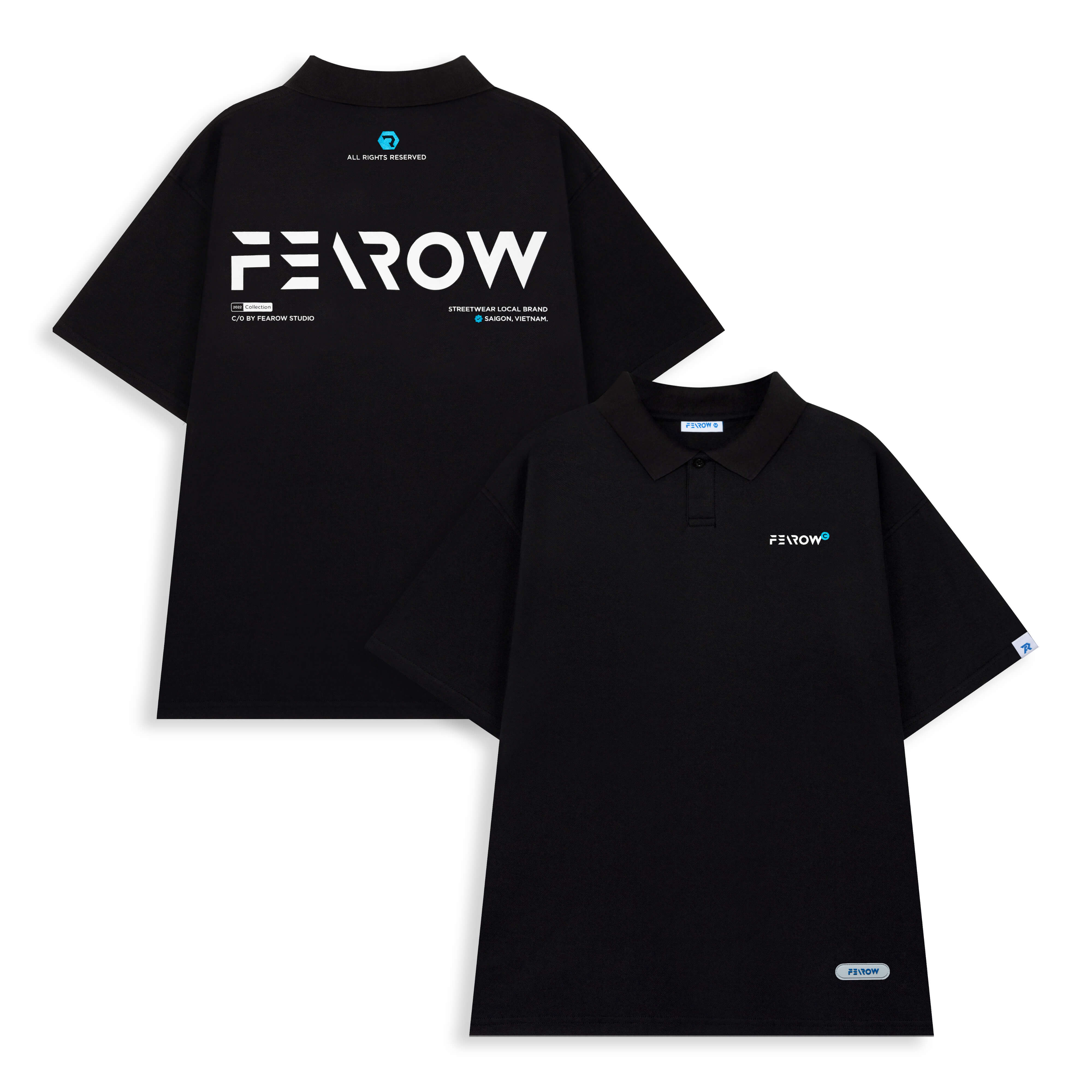 Áo polo fearow signature / màu đen - fw701