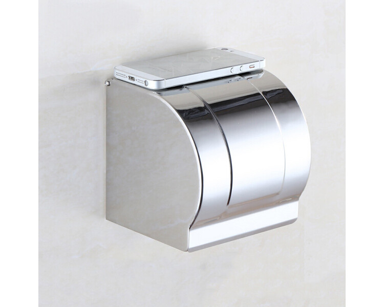 [HCM]Hộp đựng giấy vệ sinh Inox 304 loại kín che chắn nước cao cấp