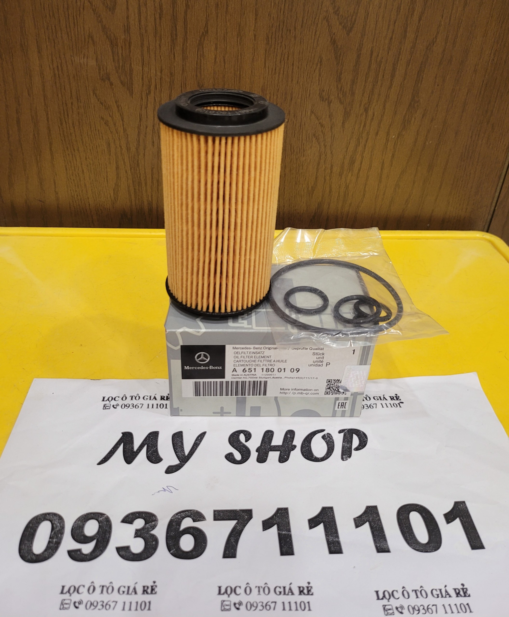Lọc dầu lọc nhớt mercedes a200, b200, c200, c220 m651 a6511800109