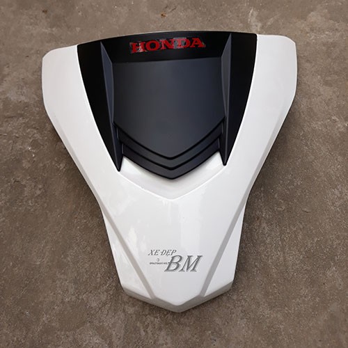 Mặt nạ 2 tầng wave 110 trắng đen nhám