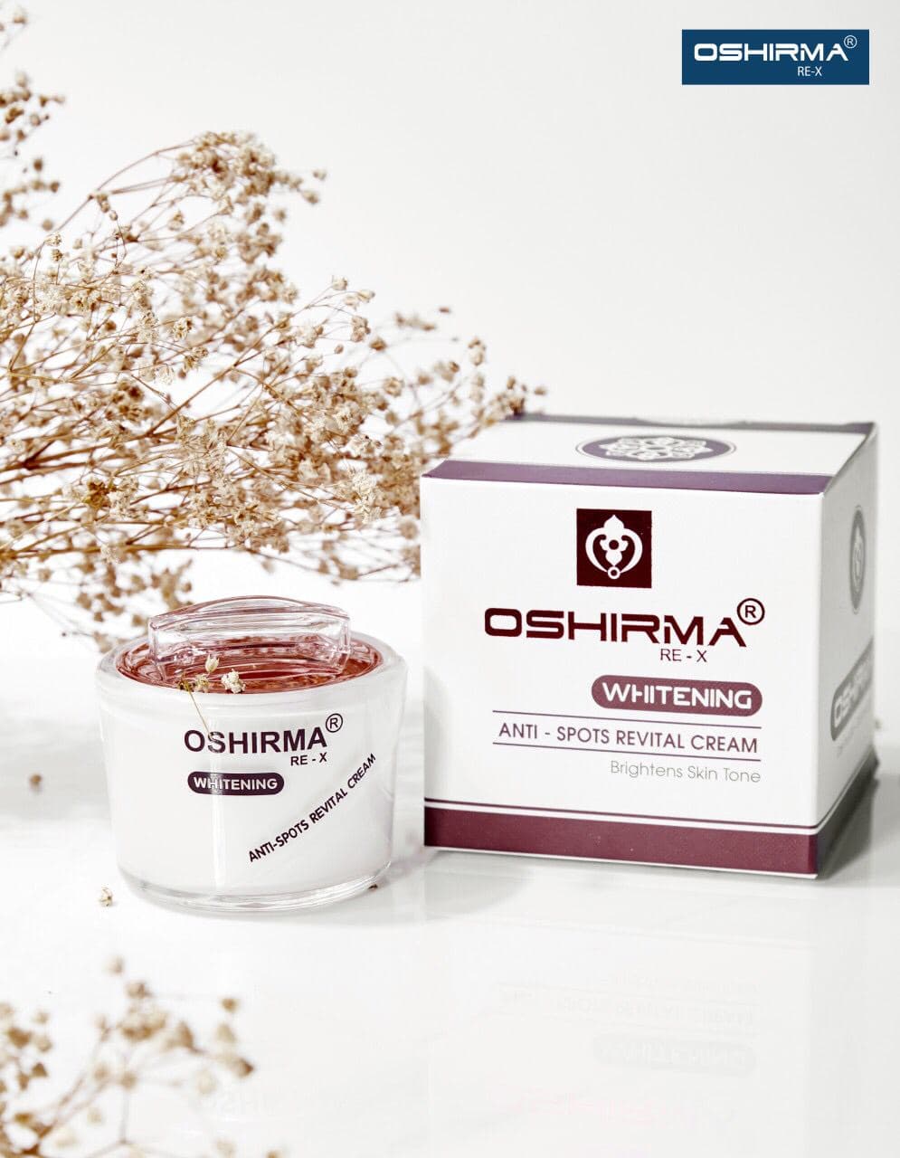 Kem nén dưỡng trắng mờ thâm nám Oshirma Re X 18g