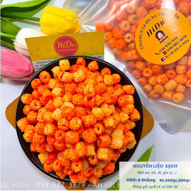 Nui sấy giòn cay đậm vị loại ngon Ăn vặt Hidu