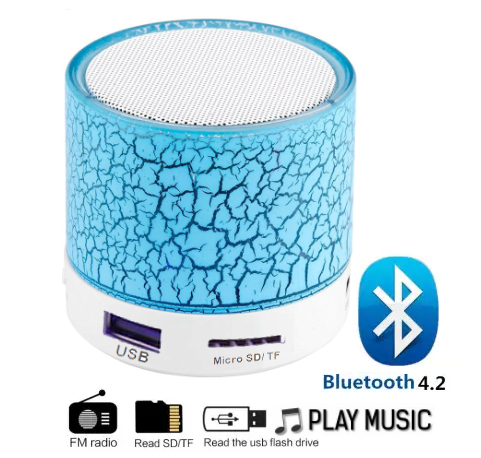 Loa bluetooth mini di động hld-600 led nhấp nháy theo nhạc
