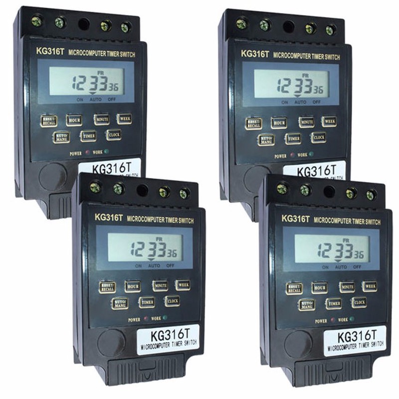 Bộ 04 công tắc hẹn giờ 16 chu kỳ on off- kg316t