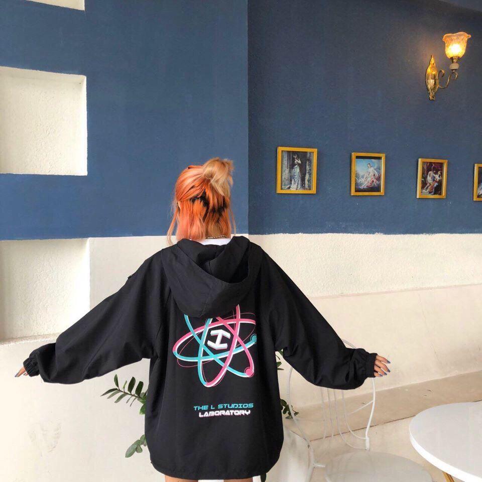 [HCM]Áo khoác dù 2 lớp form rộng mẫu vòng tròn ma thuật thời trang MM022