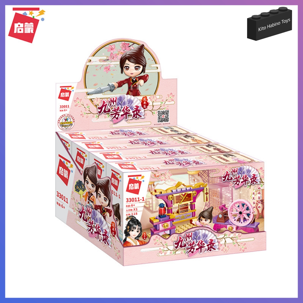 Bộ Lắp Ghép Đồ Chơi Lego Qman 33011 Hoa Mộc Lan - Mulan Gồm 4 Hộp Luyện Võ Tòng Quân Dệt Vải Cưỡi Ngựa 473 Mảnh