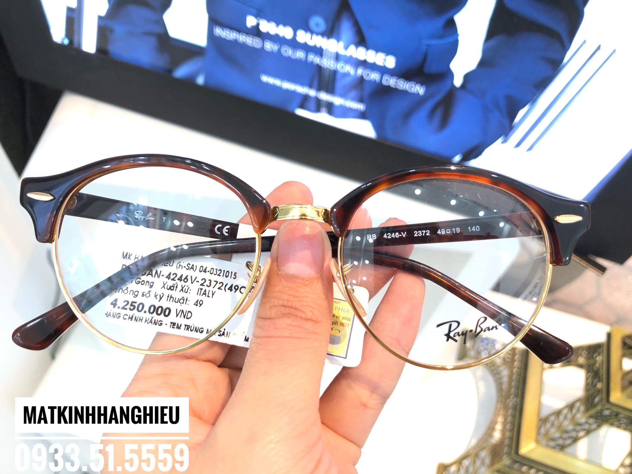 Gọng kính cận thời trang chính hãng RayBan RB4246V