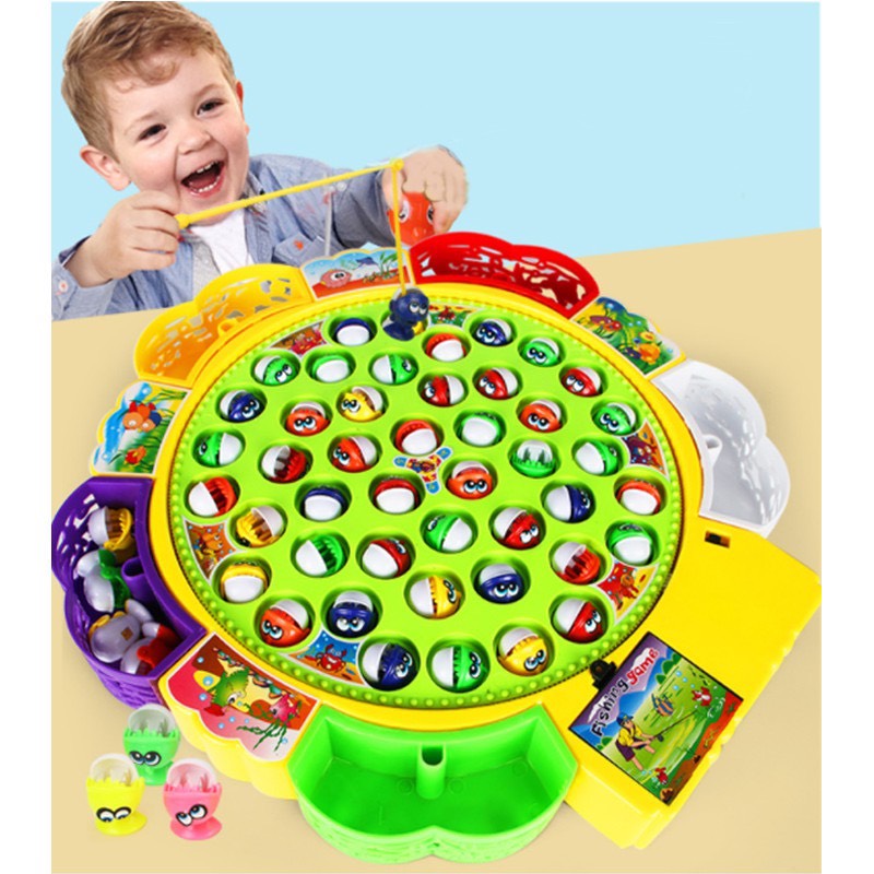 Đồ chơi câu cá nhựa 45 con, chạy pin phát nhạc cho bé