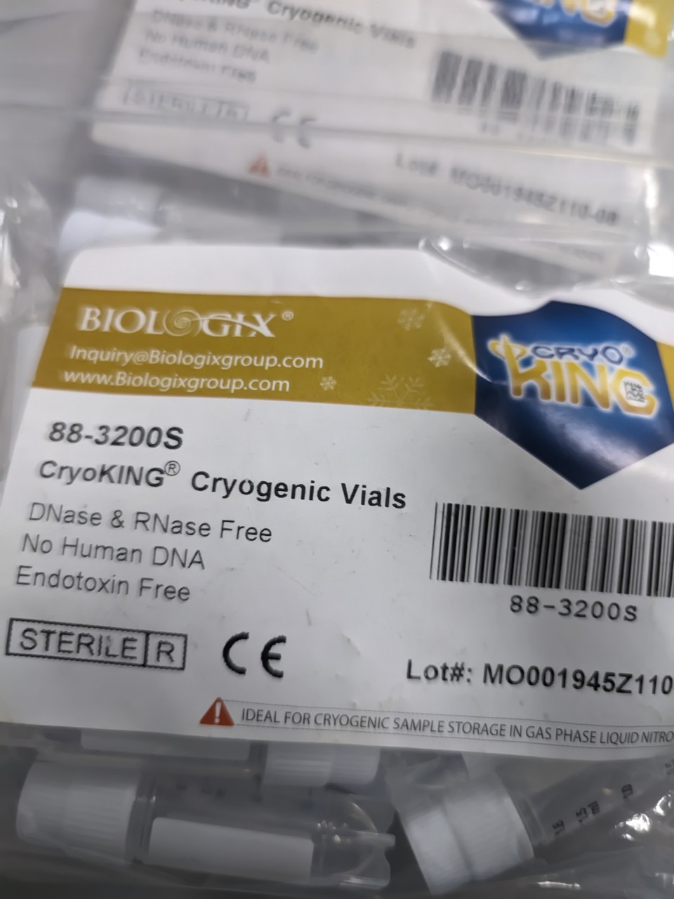 Lọ trữ lạnh Cryogenic Vials, 88-3200S Biologix