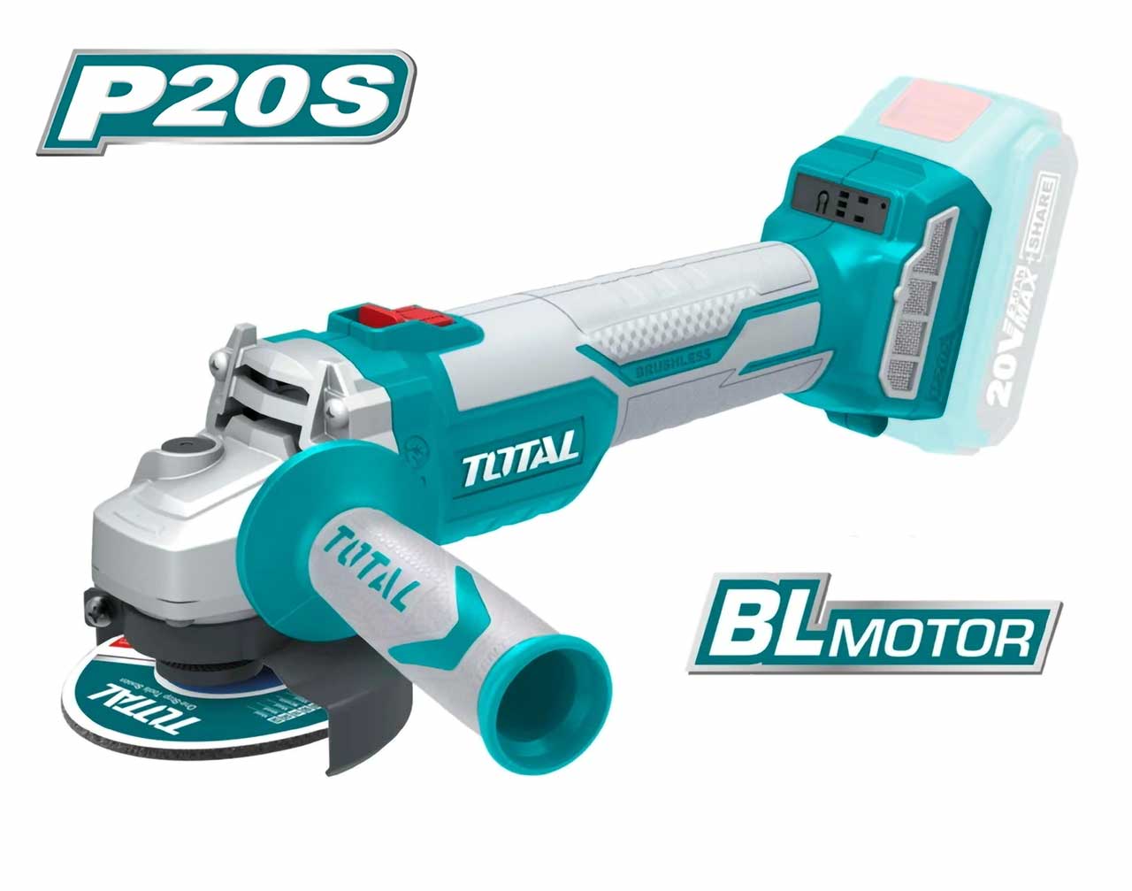 Máy mài góc dùng pin lithium total 20v motor ko chổi than tagli1002