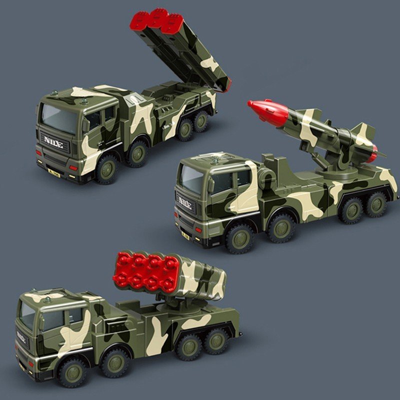 Mô hình xe quân sự tên lửa phòng không. army rocket car