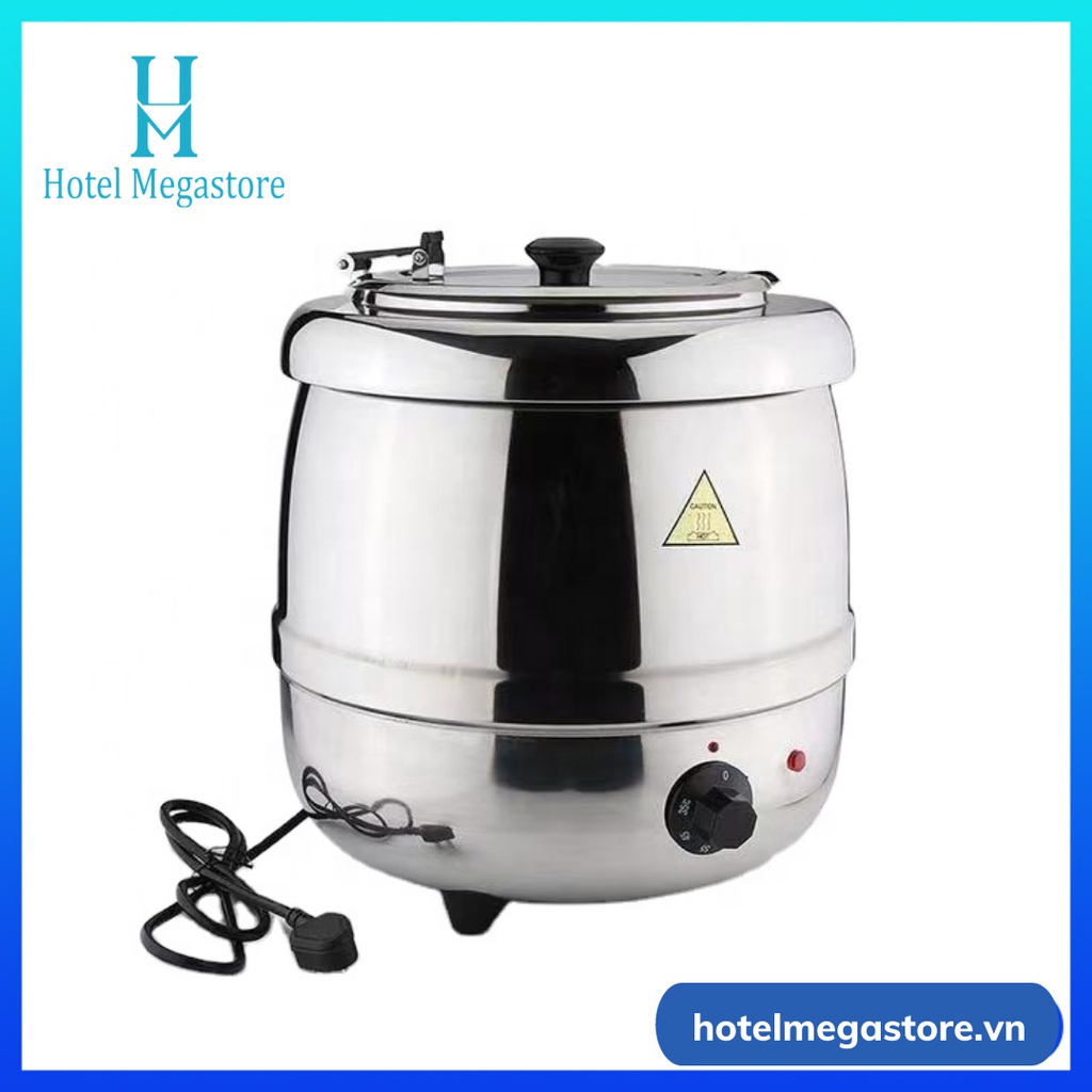 Nồi hâm soup buffet màu trắng inox - nồi ủ trân châu