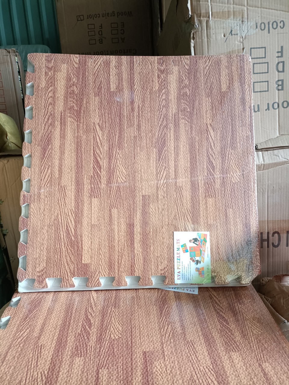 Thảm xốp ghép lót sàn 60x60x1cm Vân gỗ