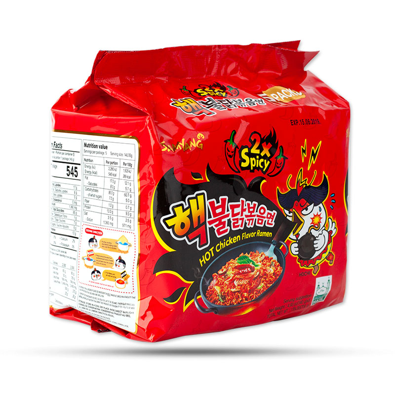 Combo 5 gói - Mì khô gà siêu cay Samyang
