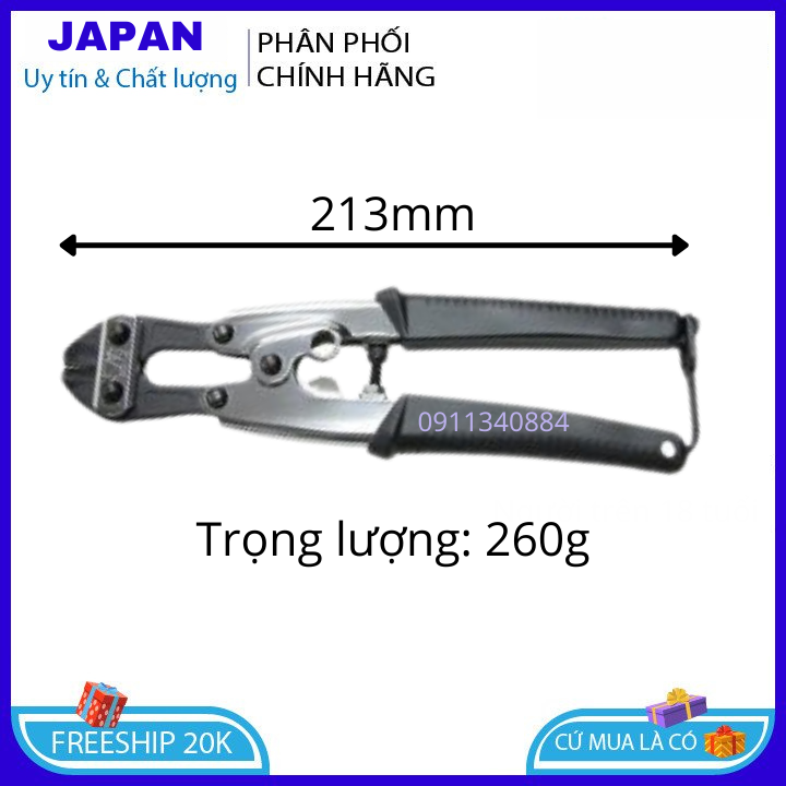Kìm cắt công lực lưỡi thẳng dài 213 mm Taiyo Bicus Nhật Bản - Kìm cắt - kìm bấm cos - kìm nhật bản - kìm bấm cao cấp - kìm cắt sắt - kìm cắt cap - kìm đa năng - kìm nhọn- kìm mini - kìm cắt - kìm bấm
