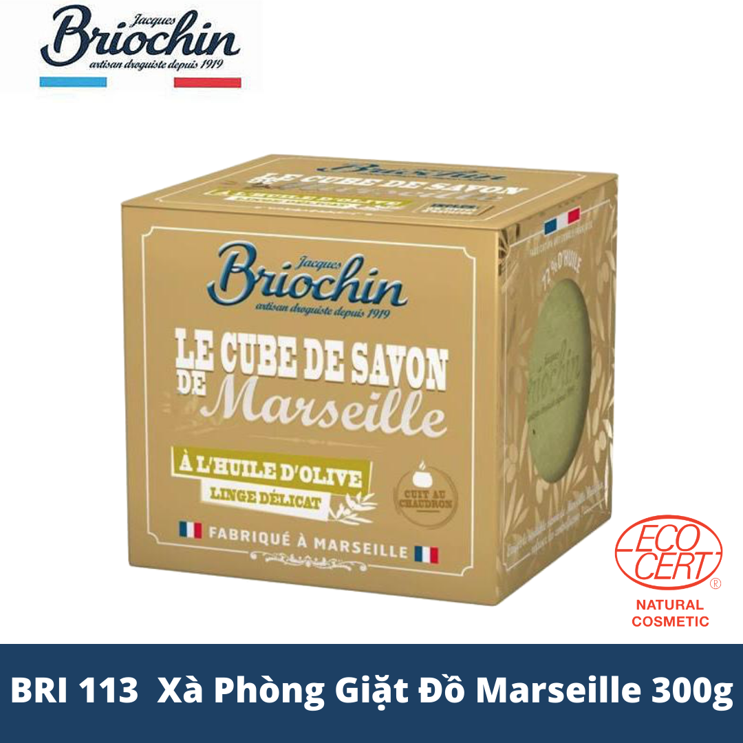 BRI 113 - Xà Phòng Giặt Đồ Marseille 300g Briochin nhập khẩu từ Pháp BRI113