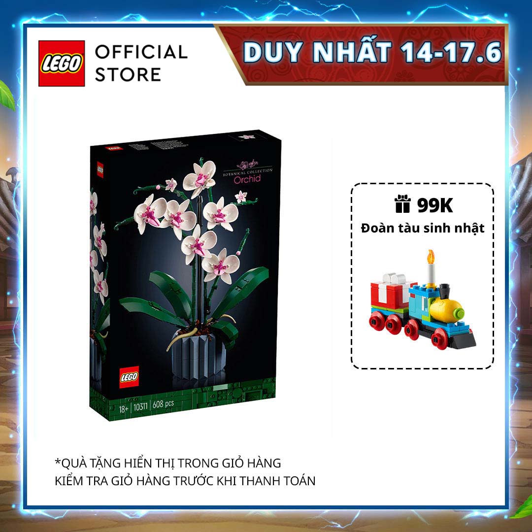 Chỉ 1417.6 Tặng Đoàn Tàu Sinh Nhật 30642 Đồ Chơi Lắp Ráp LEGO ADULTS 10311 Hoa Lan LEGO