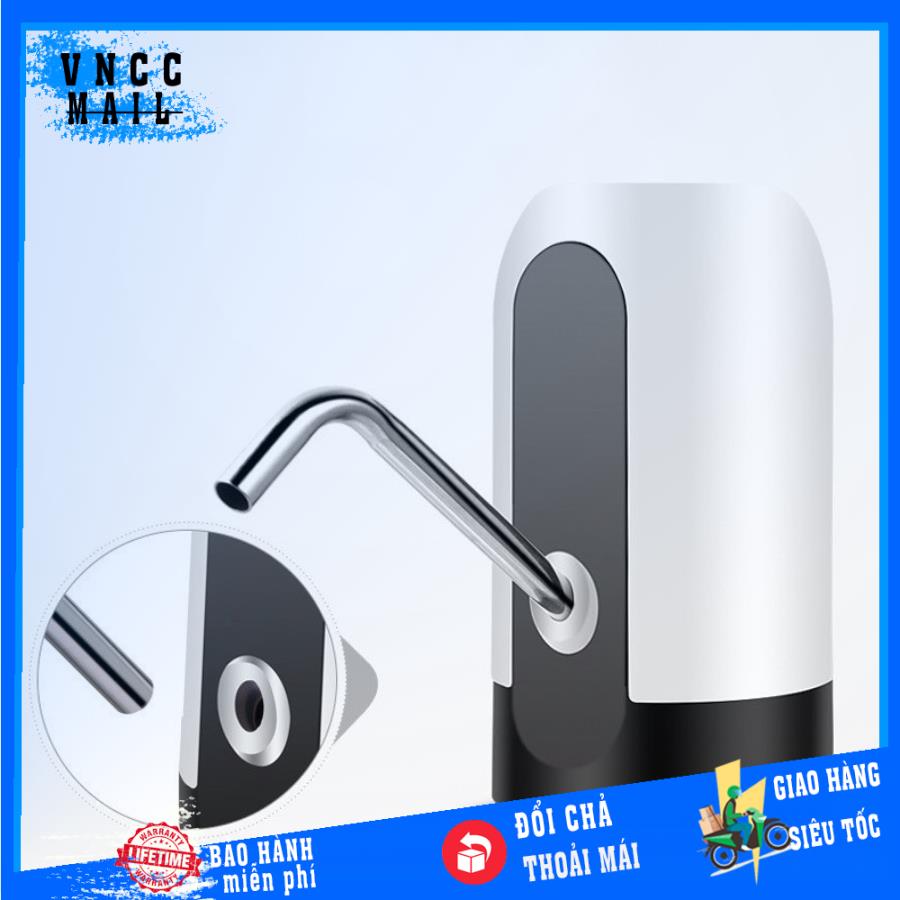 Vòi Bơm Nước Mini Sạc Điện USB Hút Nước Bình Nước Lọc Tự Động Bằng 1 Nút Ấn -  rất tiện lợi chỉ cần gắn lên bình nước là có thể lấy nước dễ dàng.