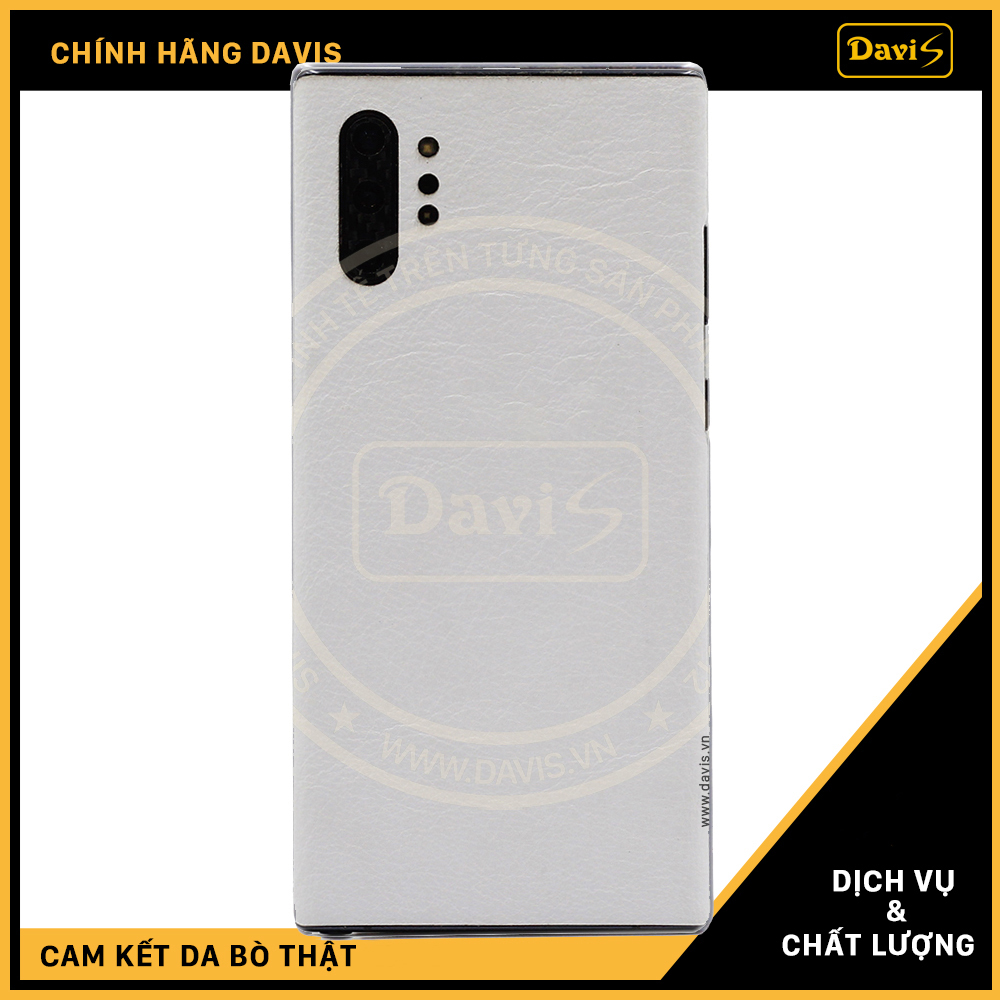 Dán da điện thoại Galaxy Note 10 Plus da bò thật cao cấp - Chính hãng Davis.