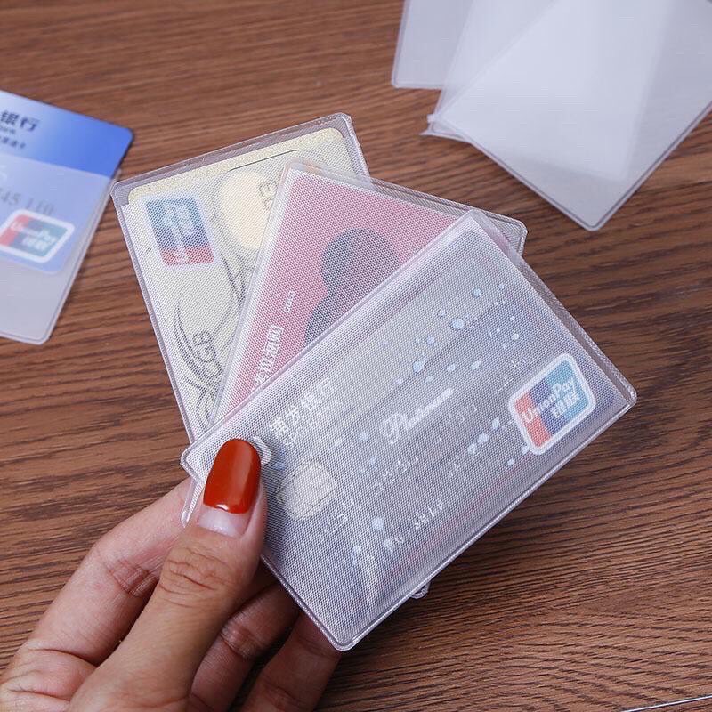 Bộ 8 vỏ bọc thẻ căn cước bằng lái thẻ tín dụng trong suốt