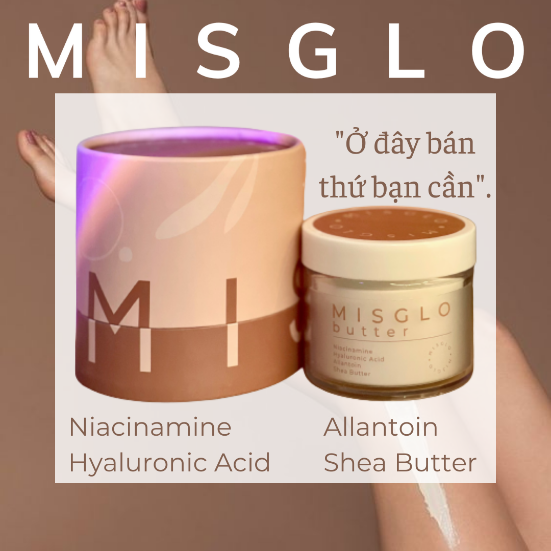 Kem dưỡng trắng da body Misglo butter dành cho da khô trắng sáng mềm mịn, cung cấp dộ ẩm hiệu quả