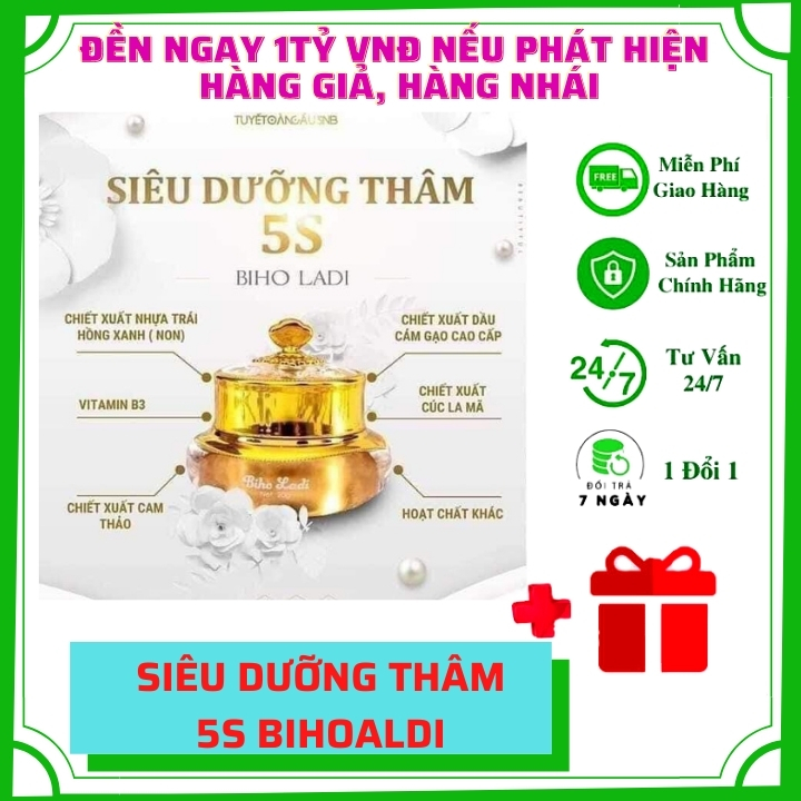 Siêu dưỡng thâm 5S BIHOLADI đánh bay hôi nách, thâm nách, bẹn, mông, ti, bikini nhanh chóng hiệu quả không gây ố vàng áo